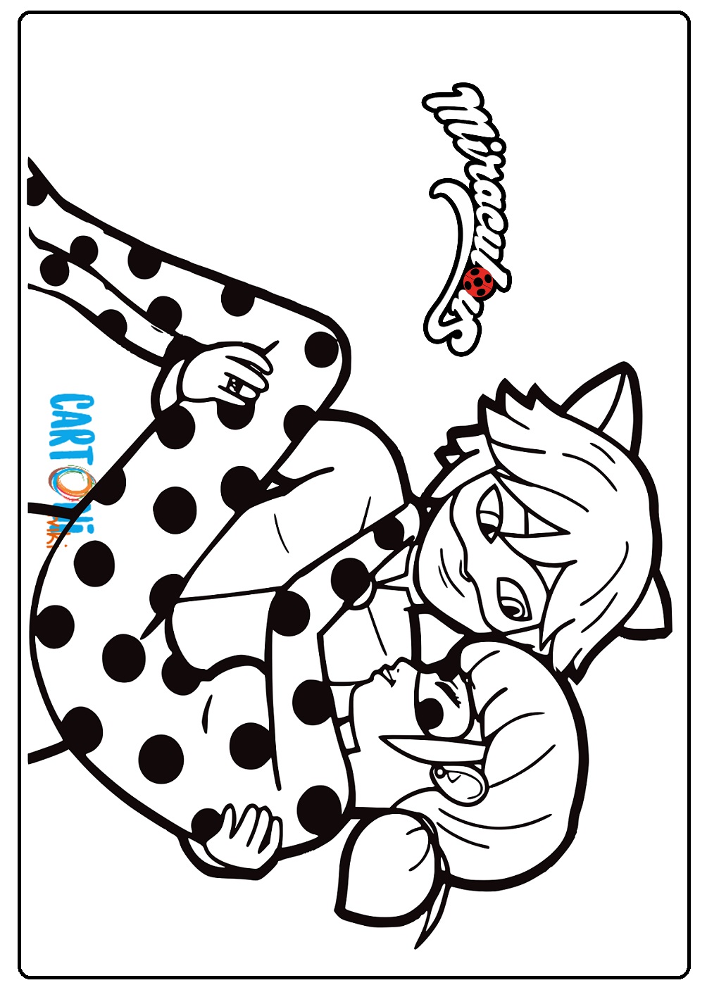 Ladybug e Chat Noir da stampare e colorare