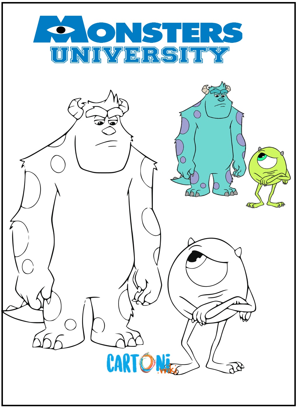 Monsters University disegni da colorare