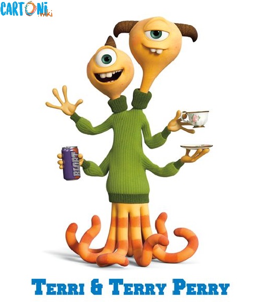 Monsters University personaggi Terri & Terry Perry  film disney pixar mostri monsters university characters