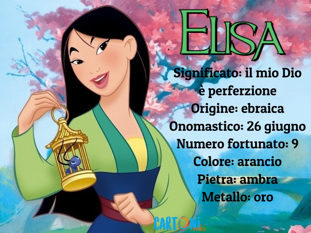 Elisa origine e significato del nome