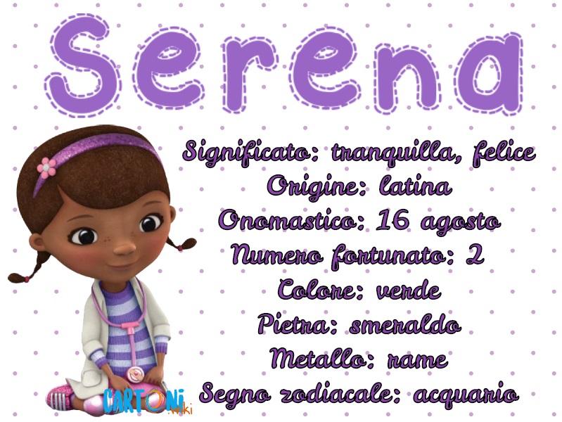 Serena significato del nome e altre informazioni sulla storia