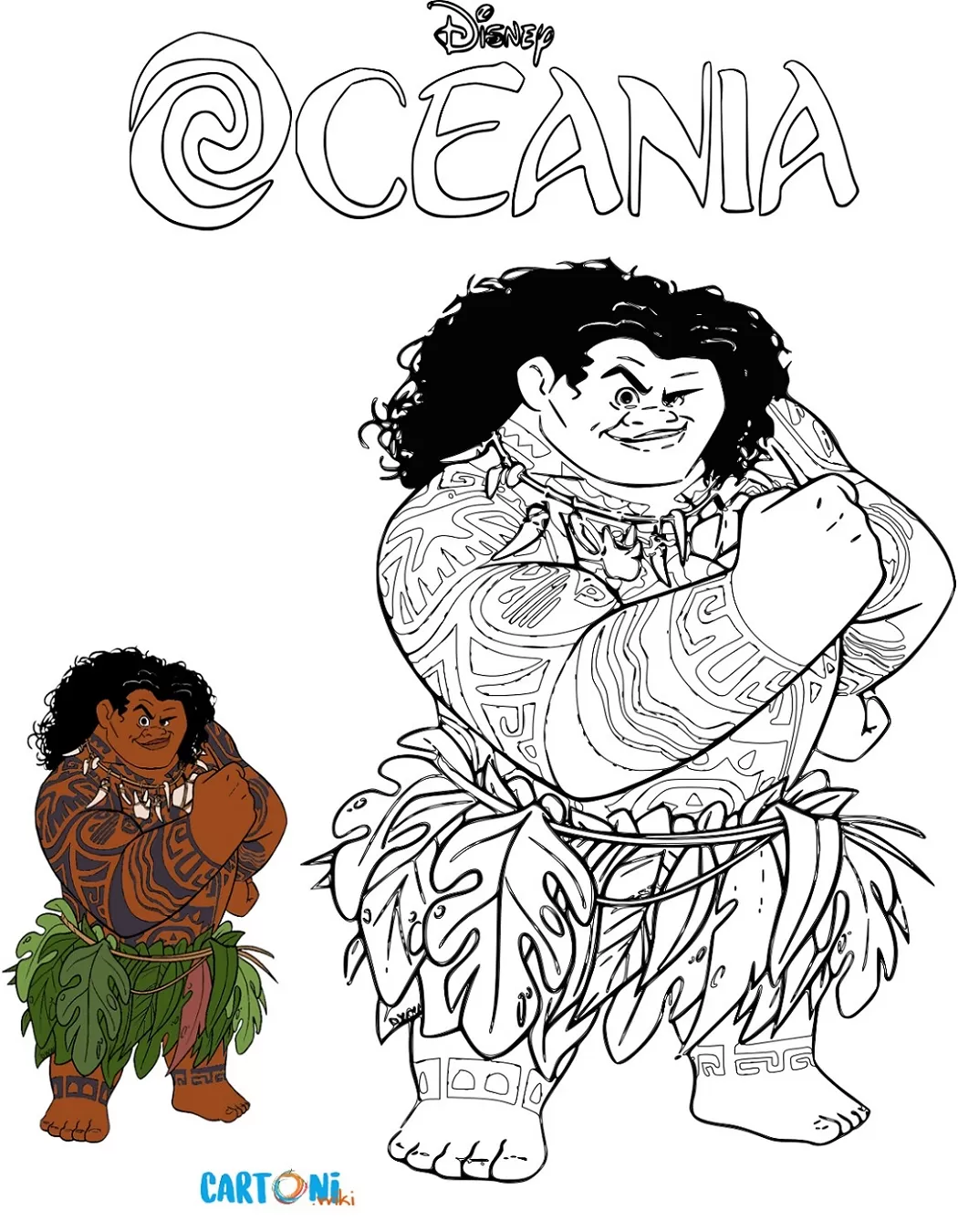 Oceania Disney da colorare
