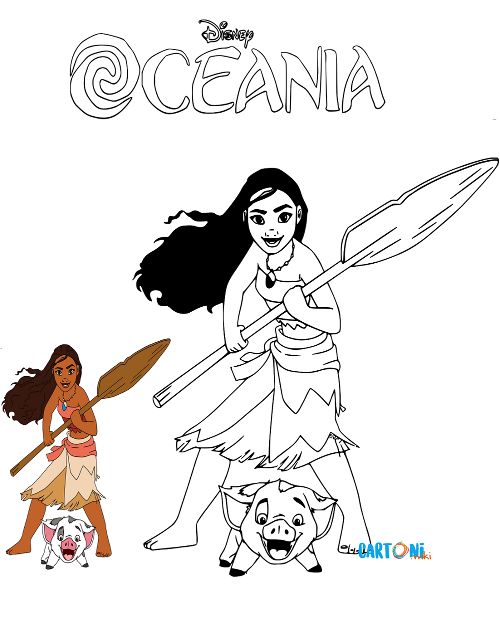 Oceania disegni da colorare