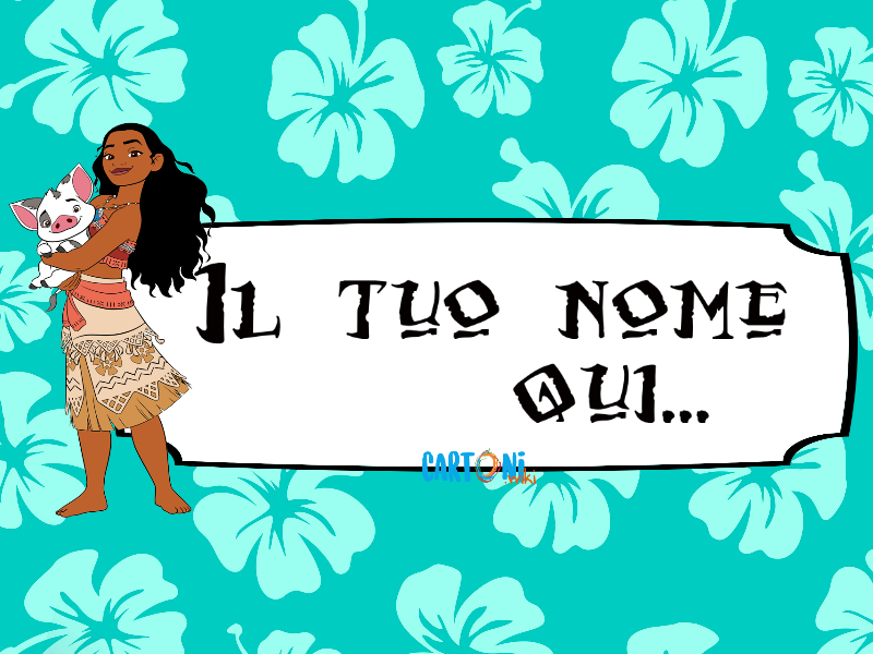 Vaiana Etichette con il nome