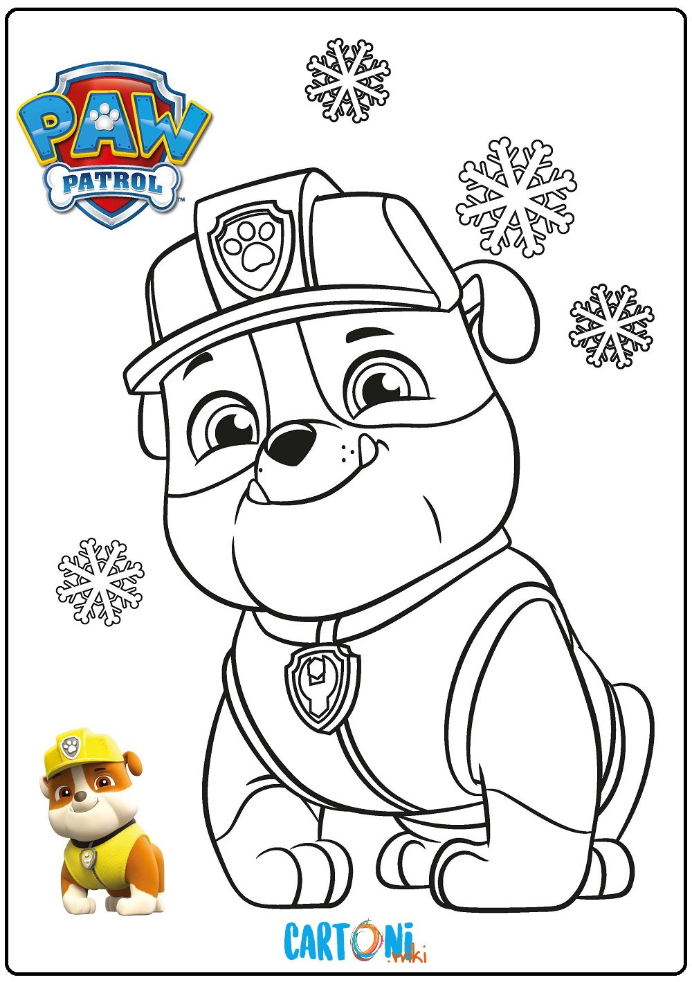 Rubble Paw Patrol da colorare