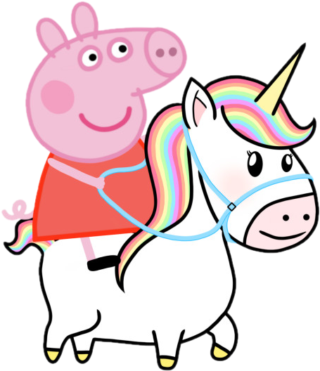 Peppa Pig unicorn clipart 