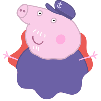 Peppa Pig Personaggi Peppa maialina cartoni animati Characters Nonno Pig GrandPa Pig