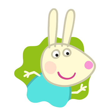 Peppa Pig Personaggi Peppa maialina cartoni animati Characters Rebecca Rabbit Rebecca Coniglio