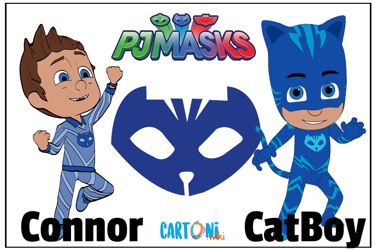 Superpigiamini Pj Masks personaggi Connor  CatBoy cartoni animati disney junior blu blue