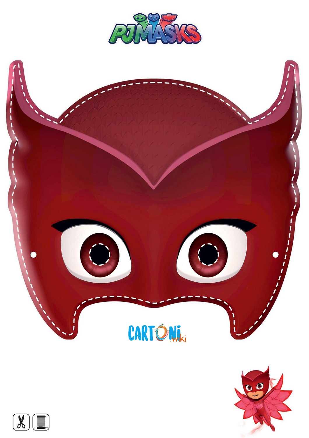 Owlette Printable Mask