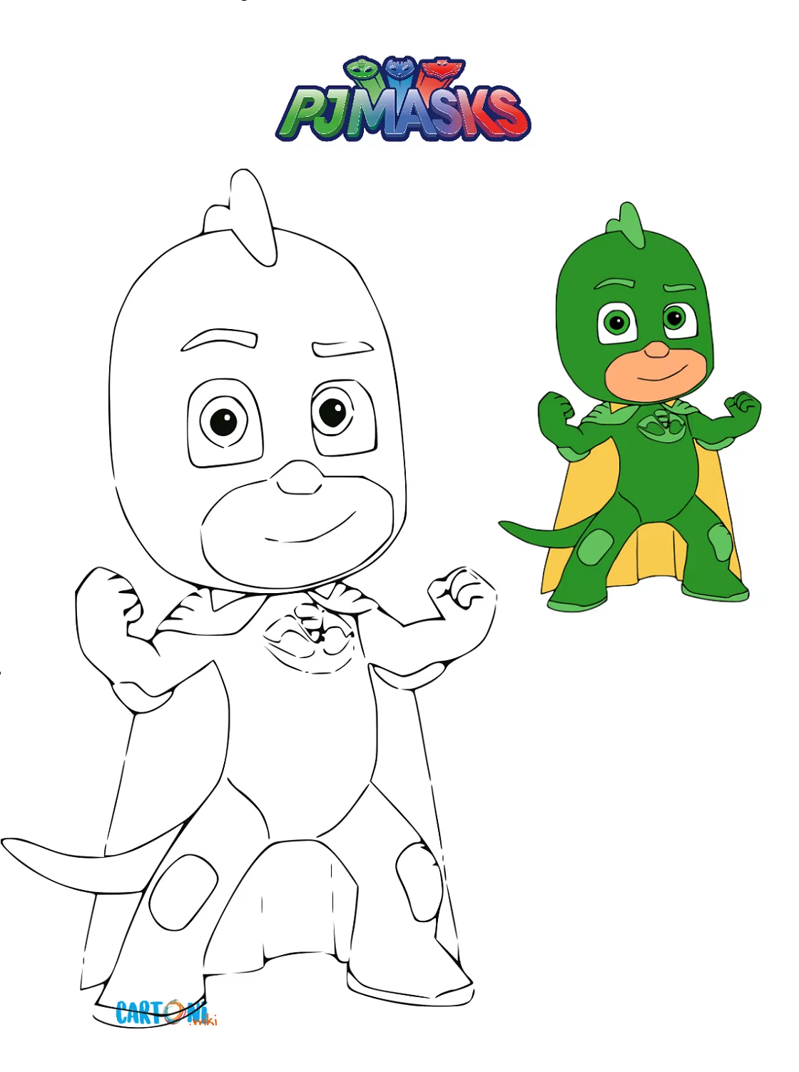 Pj Masks Geco Da Colorare Cartoni Animati