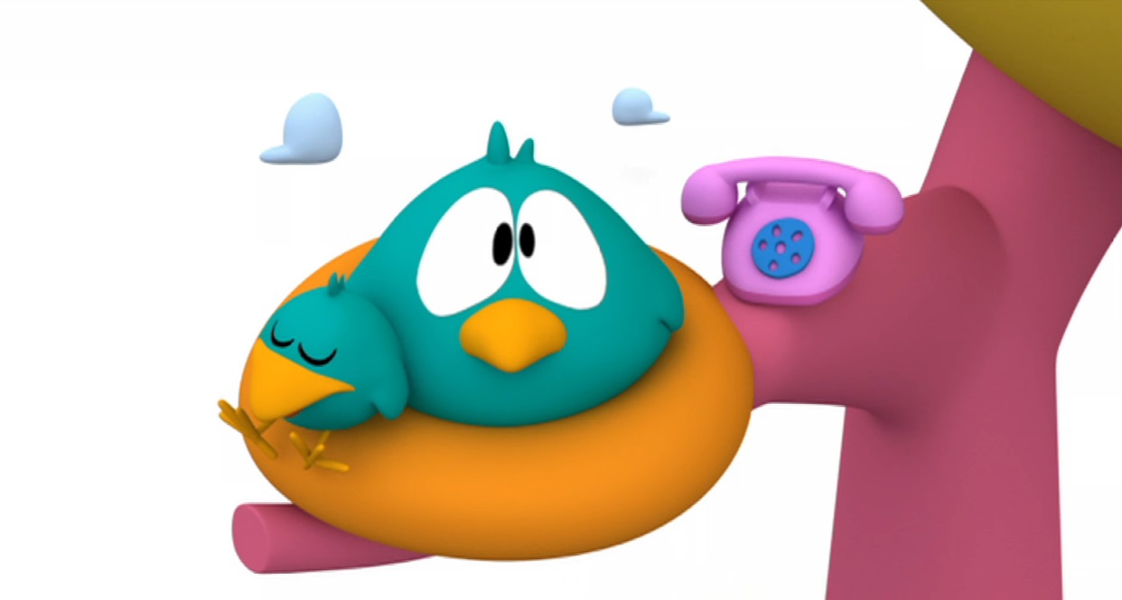 Pocoyo personaggi Pato Roberto robot e radio