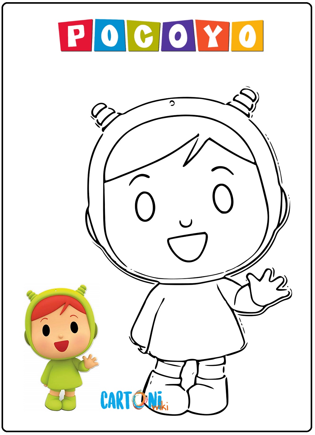 Pocoyo e Nina da colorare