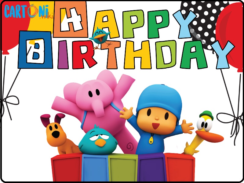 Pocoyo Happy birthday Card Printable