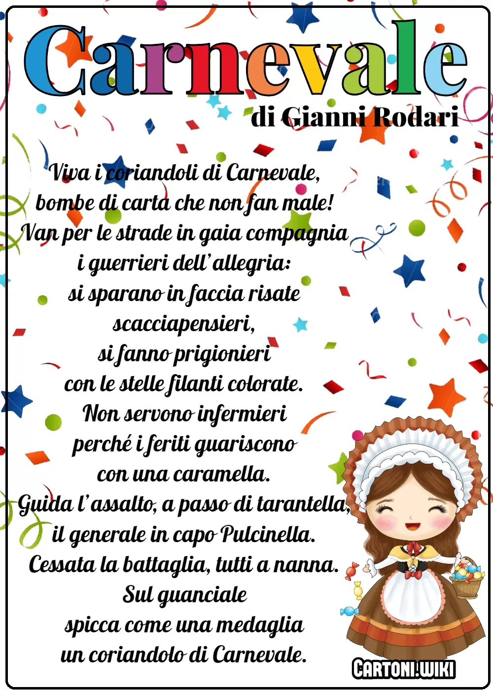 Poesia Carnevale di Gianni Rodari