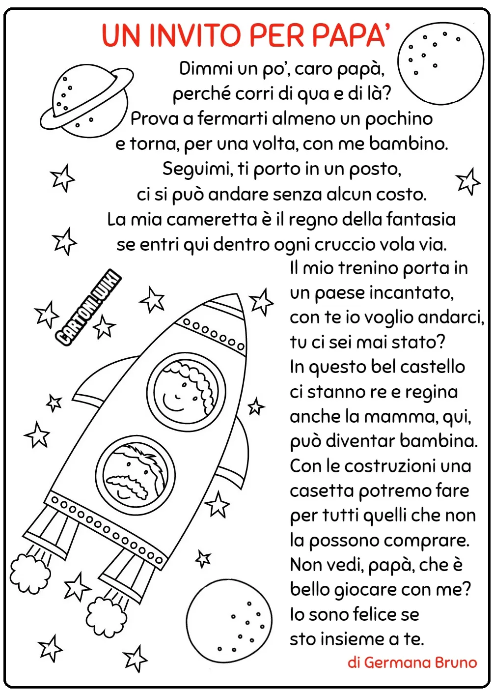 Poesia festa del pap per bambini