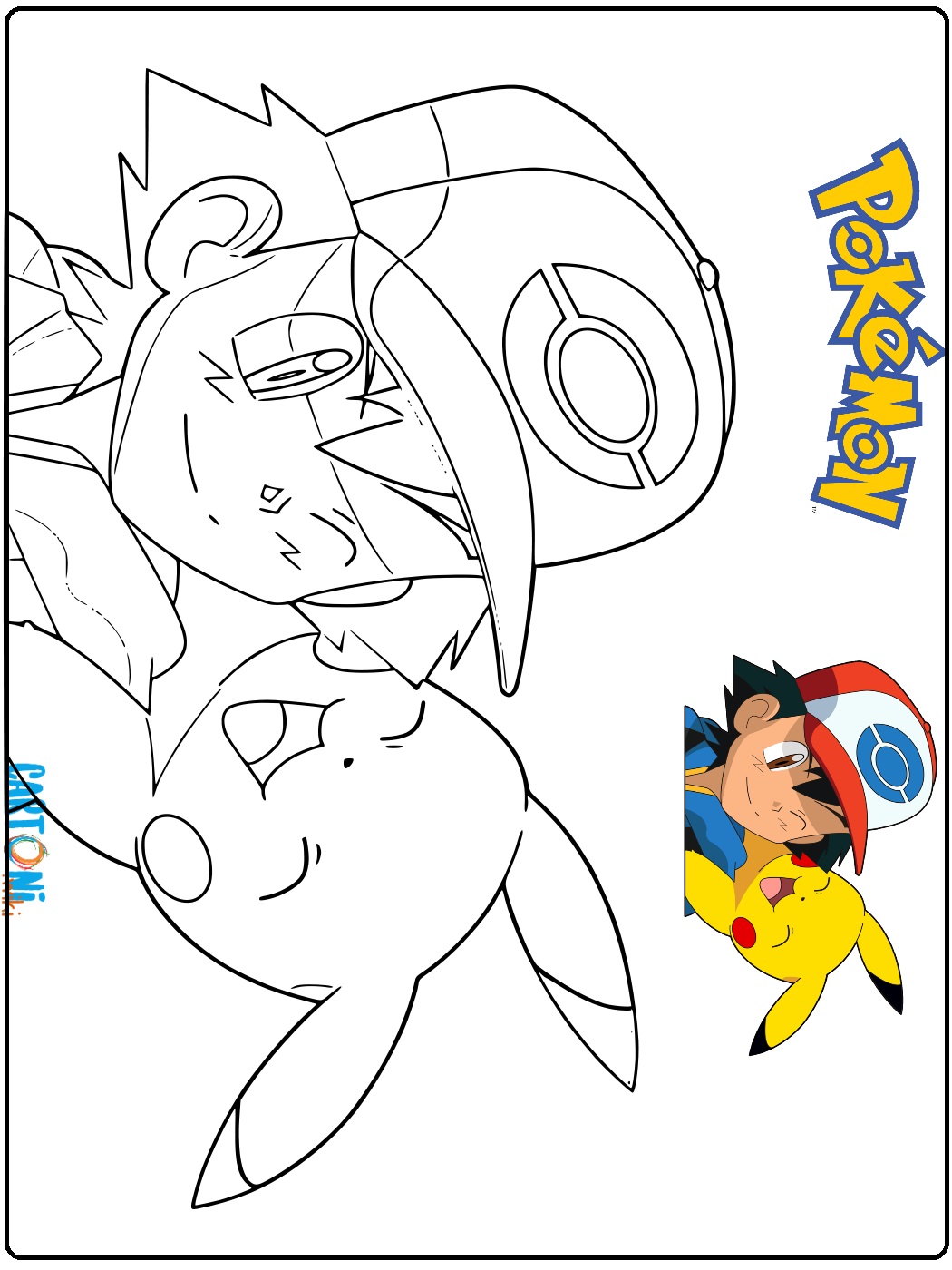 Disegno Pokemon Pikachu Da Colorare Cartoni Animati