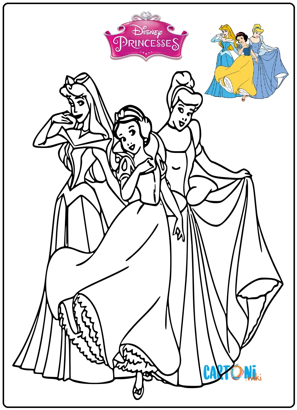 Principesse Disney disegni da colorare per bambine 