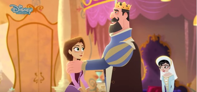 Rapunzel - Felici per sempre - Rapunzel prima del si - Cartoni animati Disney - Film danimazione - Music video - il Re di Corona e Rapunzel la figlia