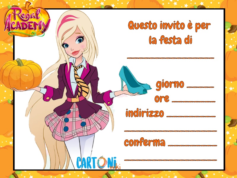 Regal academy inviti festa compleanno