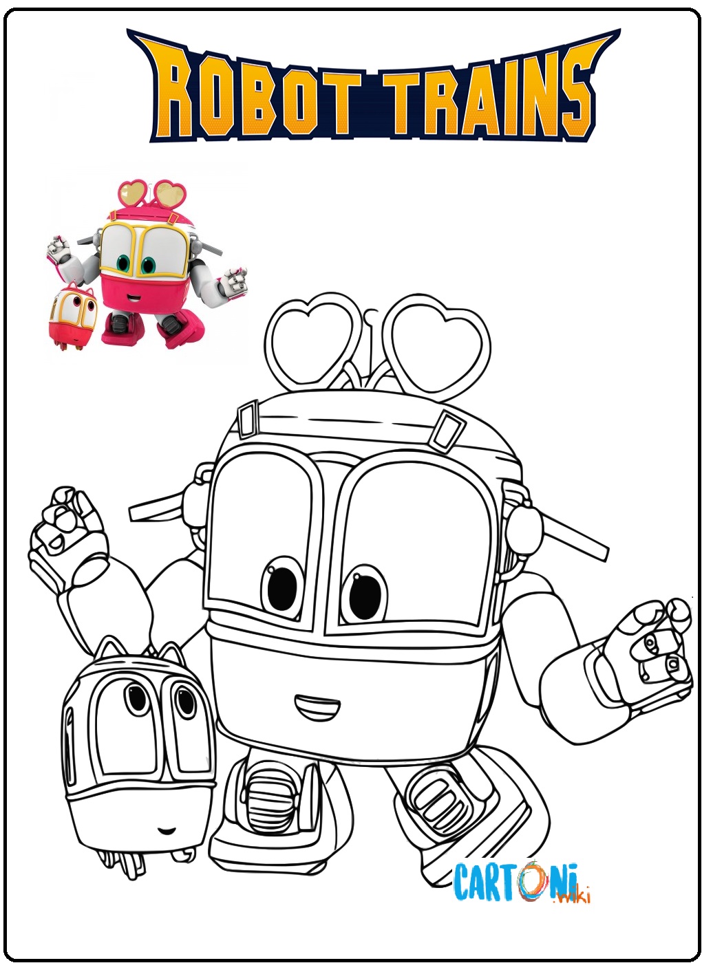 Robot trains disegni da colorare