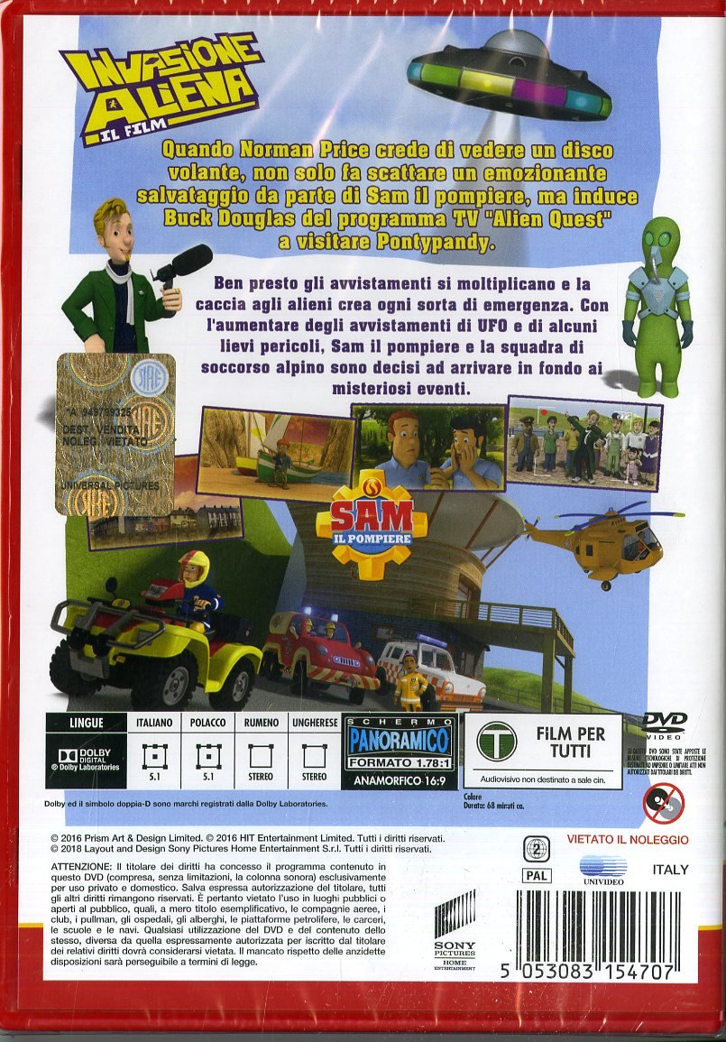 Sam il pompiere invasione aliena dvd copertina acquista online amazon offerte