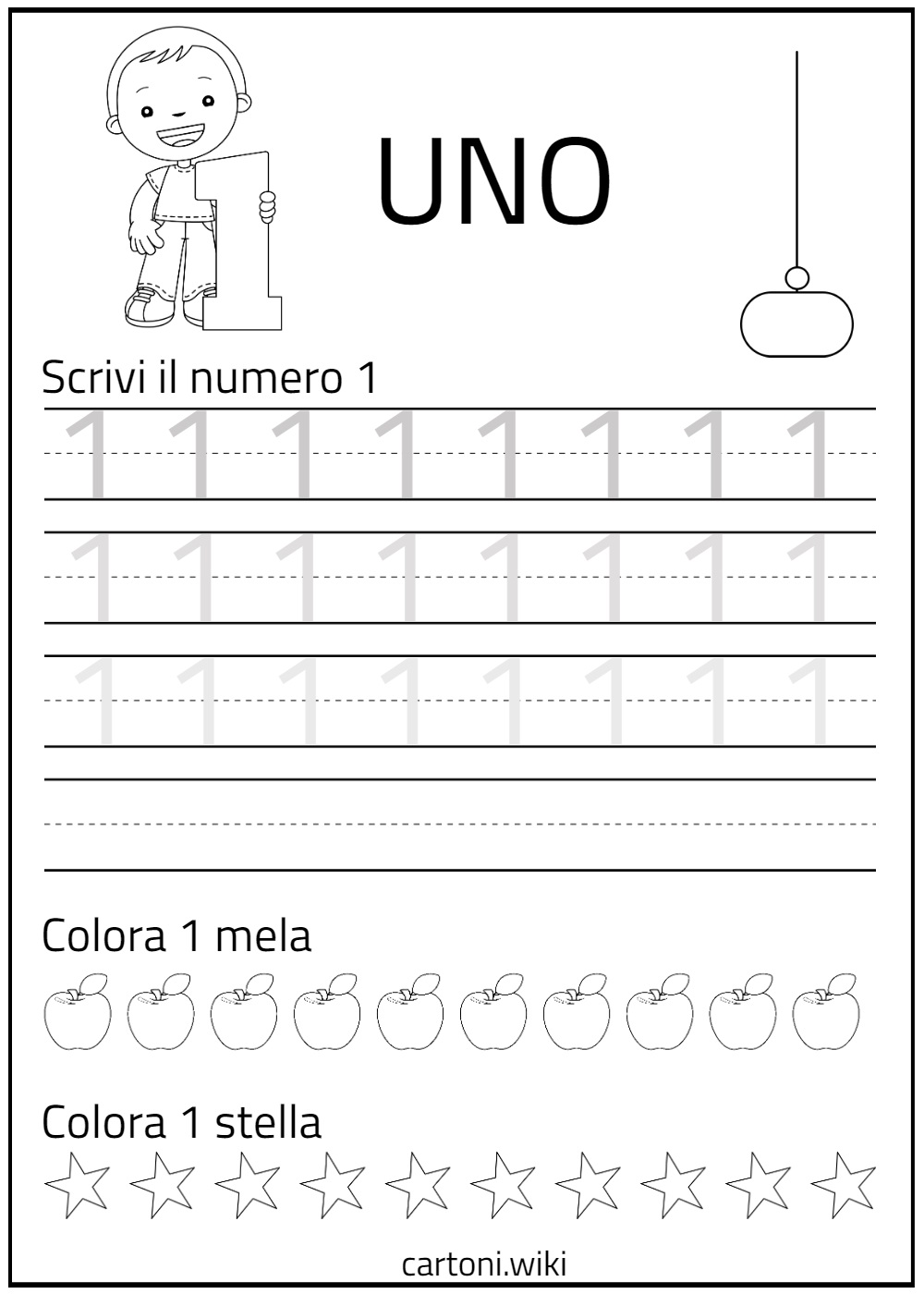 Scheda didattica sul numero 1