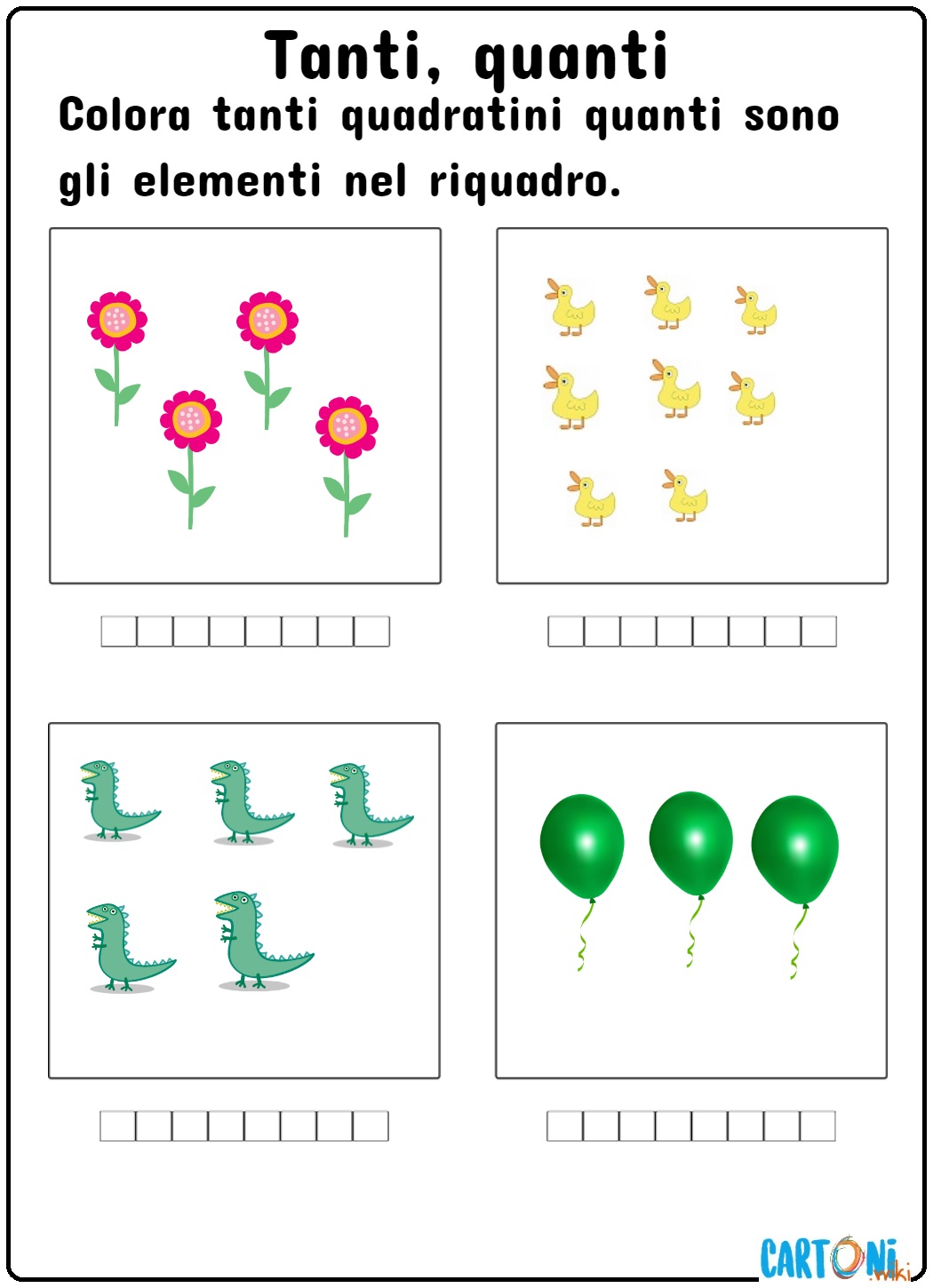 Tanti Quanti - Esercizio scuola Primaria Classe prima