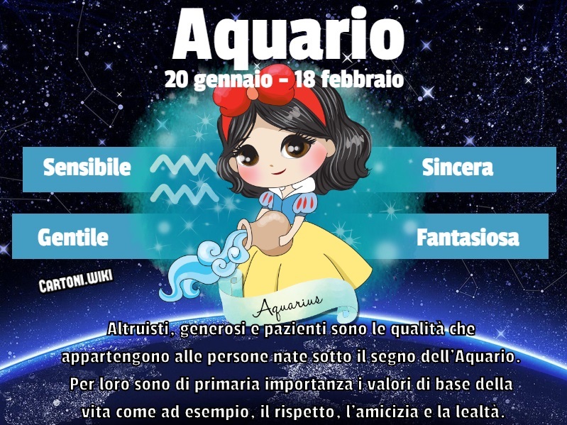 Acquario Oroscopo di oggi delle principesse Disney