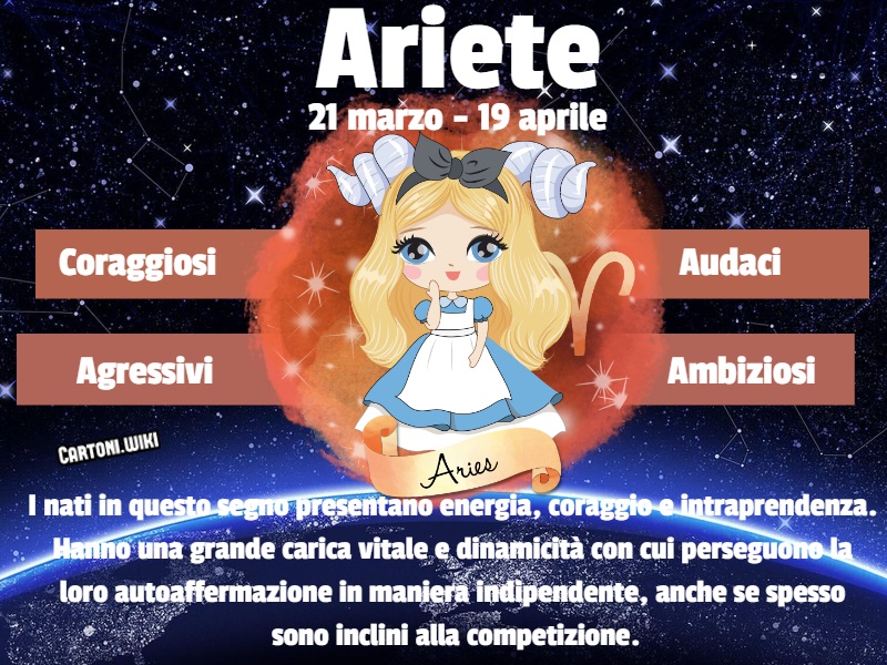 Ariete Oroscopo di oggi delle principesse Disney