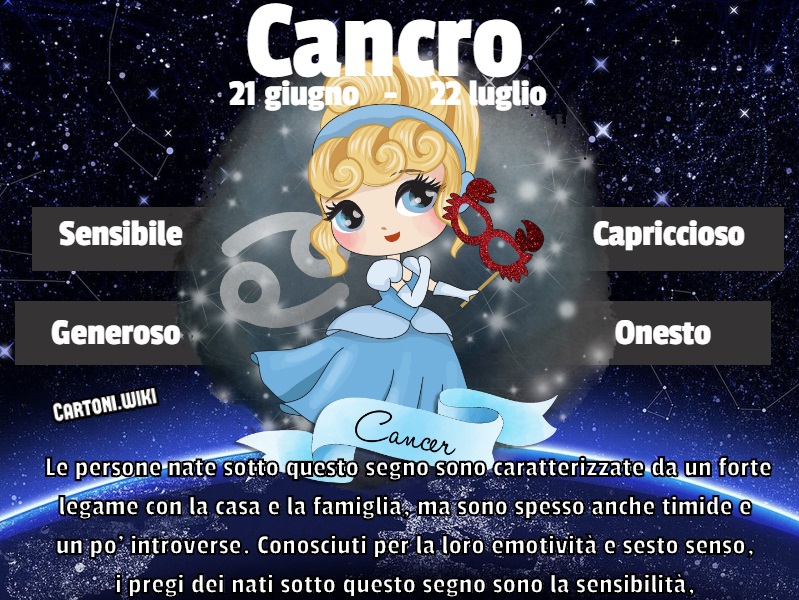 Cancro Oroscopo di oggi delle principesse Disney