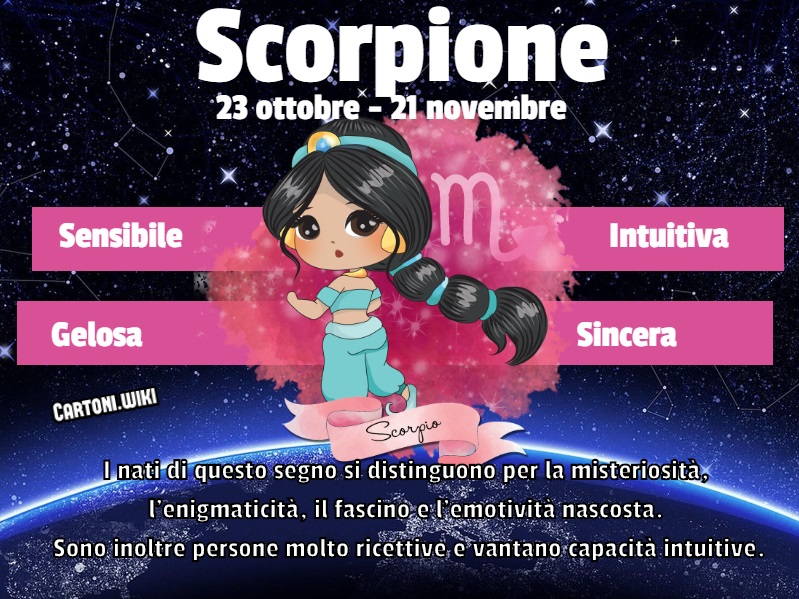 Scorpione Oroscopo di oggi delle principesse Disney