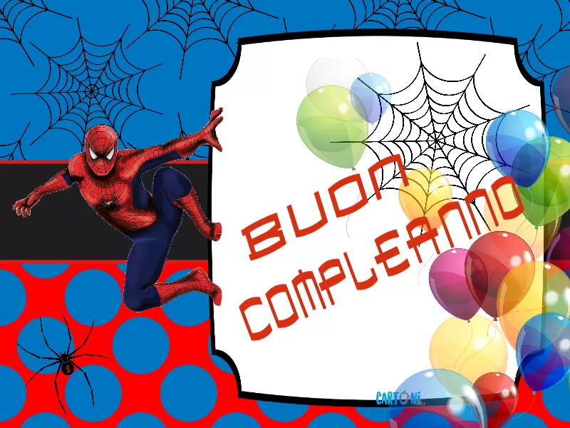 Spiderman Buon Compleanno