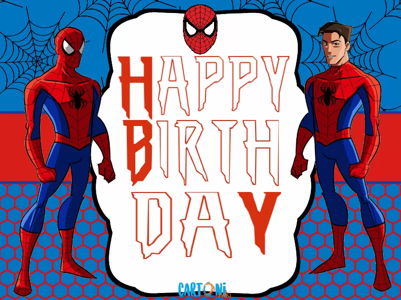 Happy birthday from Spiderman