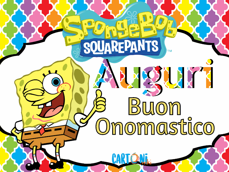 Buon onomastico con Spongebob