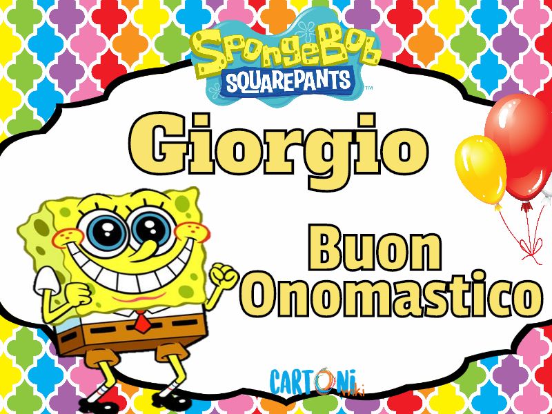 Giorgio buon onomastico Spongebob