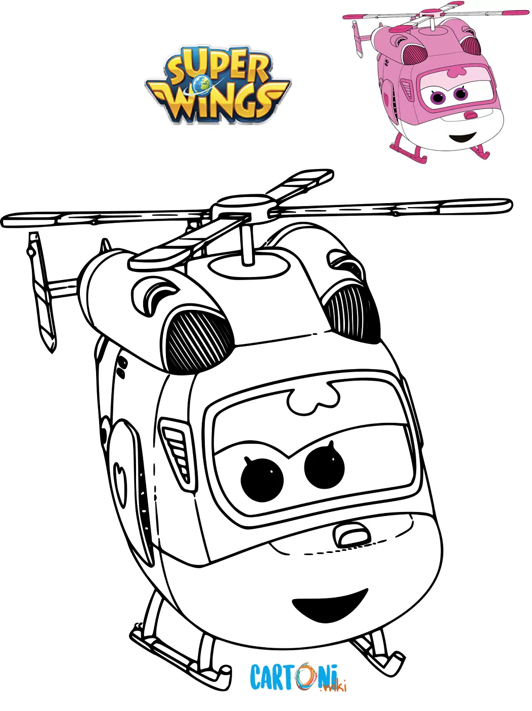 Colora Dizzy dei Super Wings