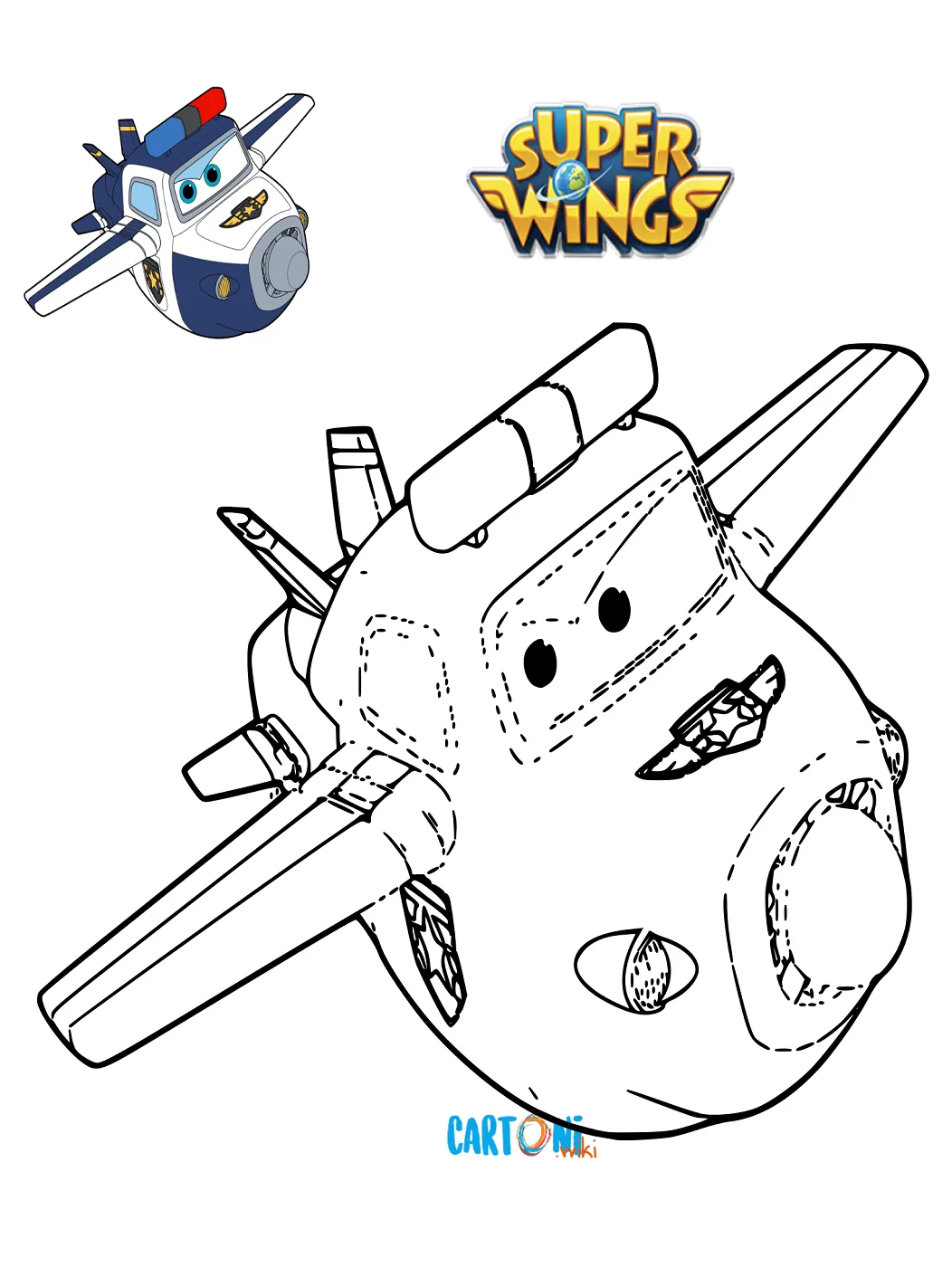 Stampa e colora Super Wings Paul