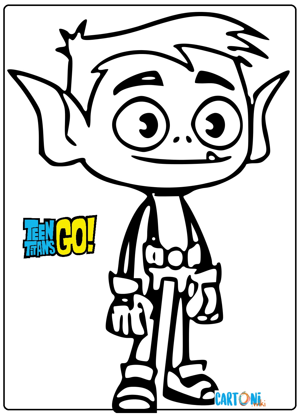 Beast Boy disegni da colorare Teen Titans Go