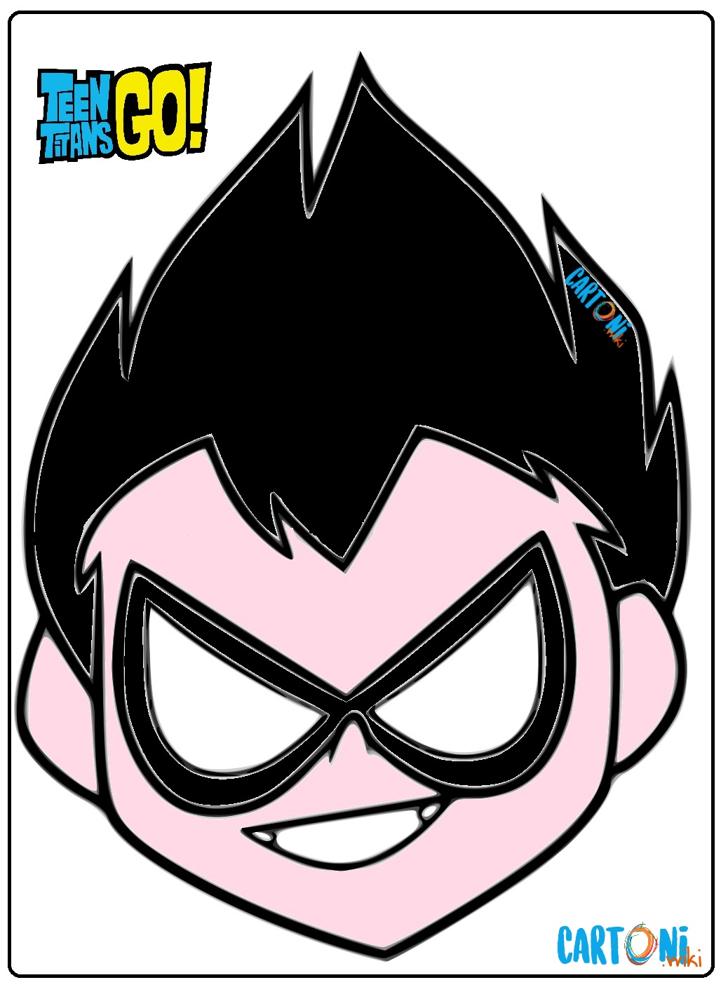 Teen Titans Go maschera Robin da stampare