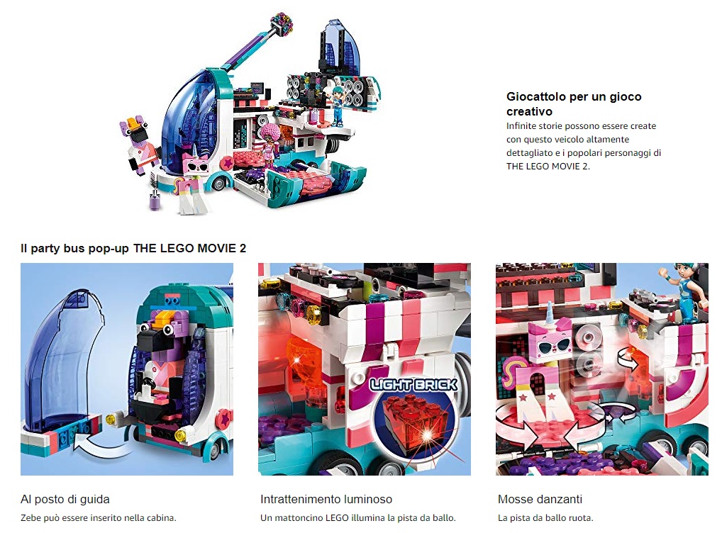 The lego movie 2 costruzioni - libretto istruzioni montaggio pdf - prezzi e offerte costruzioni - LEGO Movie 2 - Il party bus Pop-Up, 70828 