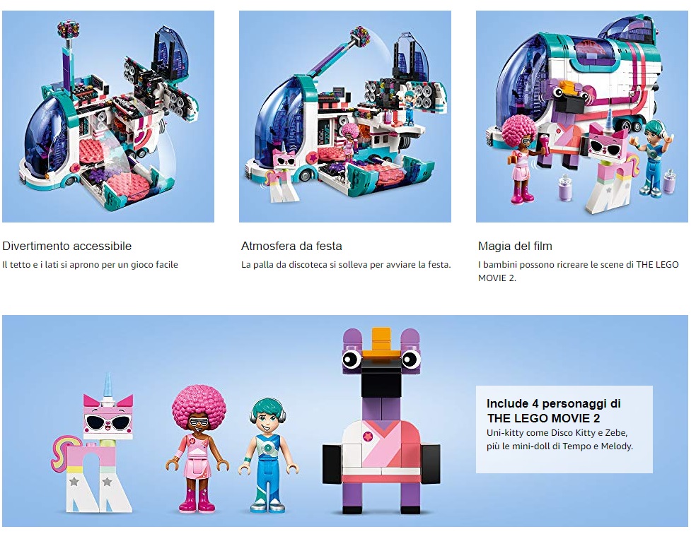 The lego movie 2 costruzioni - libretto istruzioni montaggio pdf - prezzi e offerte costruzioni - LEGO Movie 2 - Il party bus Pop-Up, 70828 