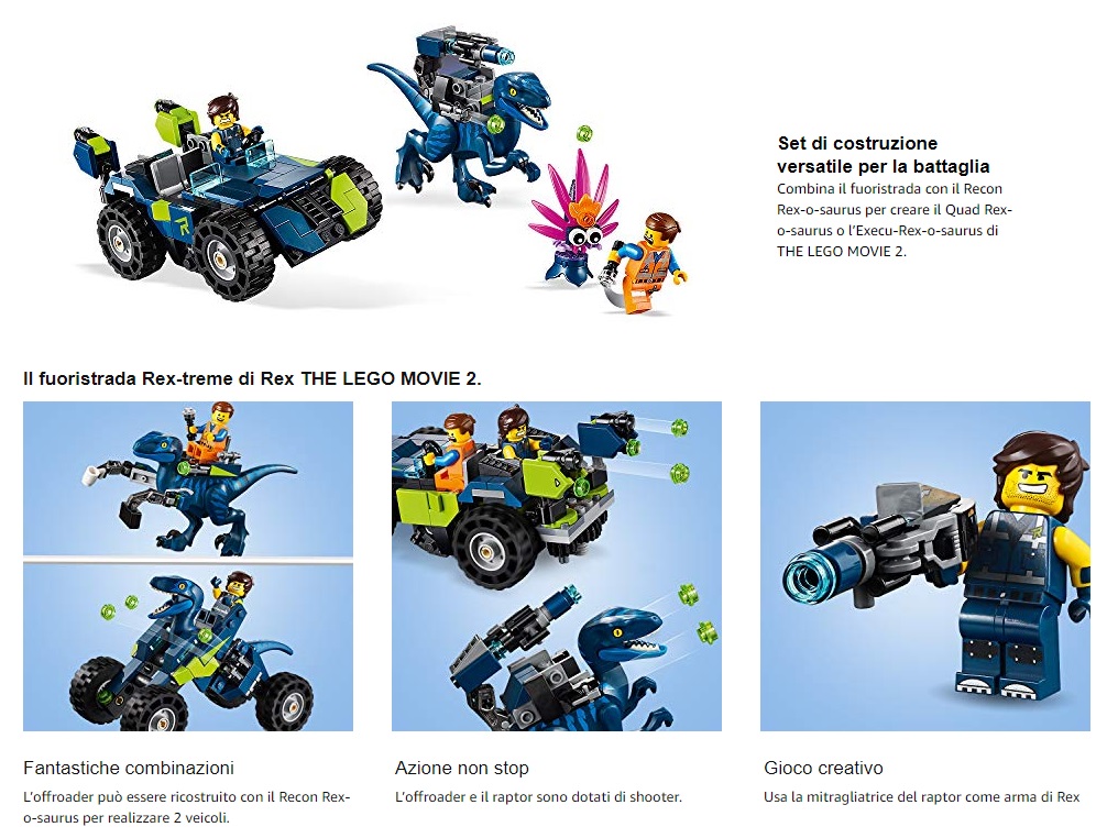 Costruzioni Lego The movie 2 il fuoristrada di Rex - Offerte e promozioni per il gioco - Istruzioni di montagio da stampare