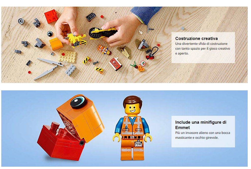 Costruzioni Lego The movie 2 Triciclo Emmet promozioni offerte istruzioni di montaggio pdf