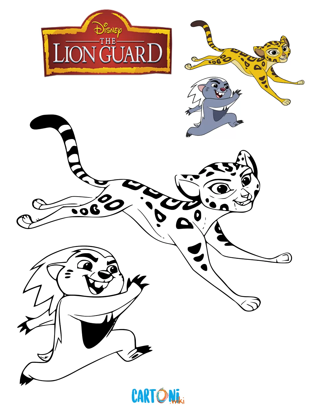The Lion Guard Bunga  e Fuli da colorare