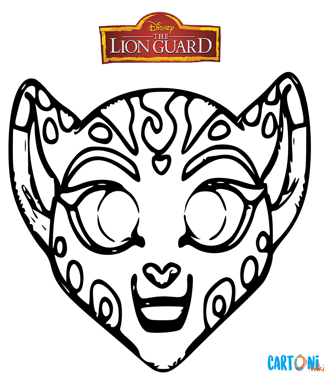 Maschera Fuli da colorare - The Lion guard