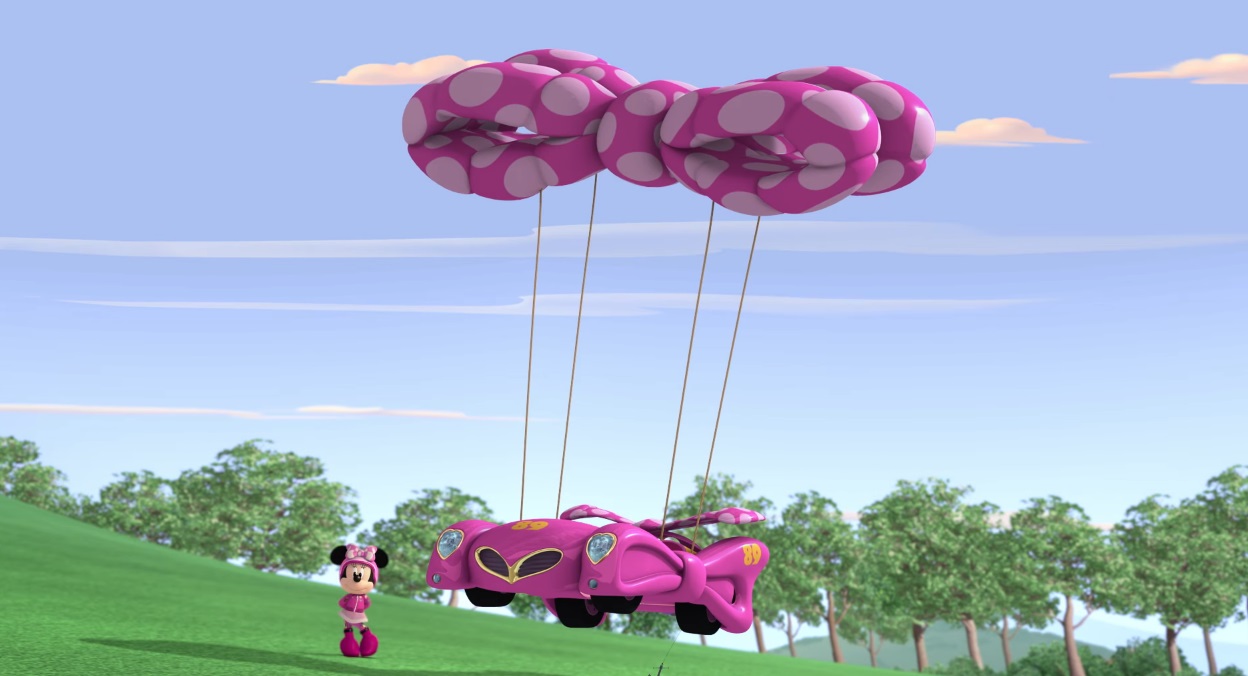 Topolino e gli amici del rally - Mickey and the Roadster Racers - corsa aerea - auto mongolfiera - Topolina - Minnie