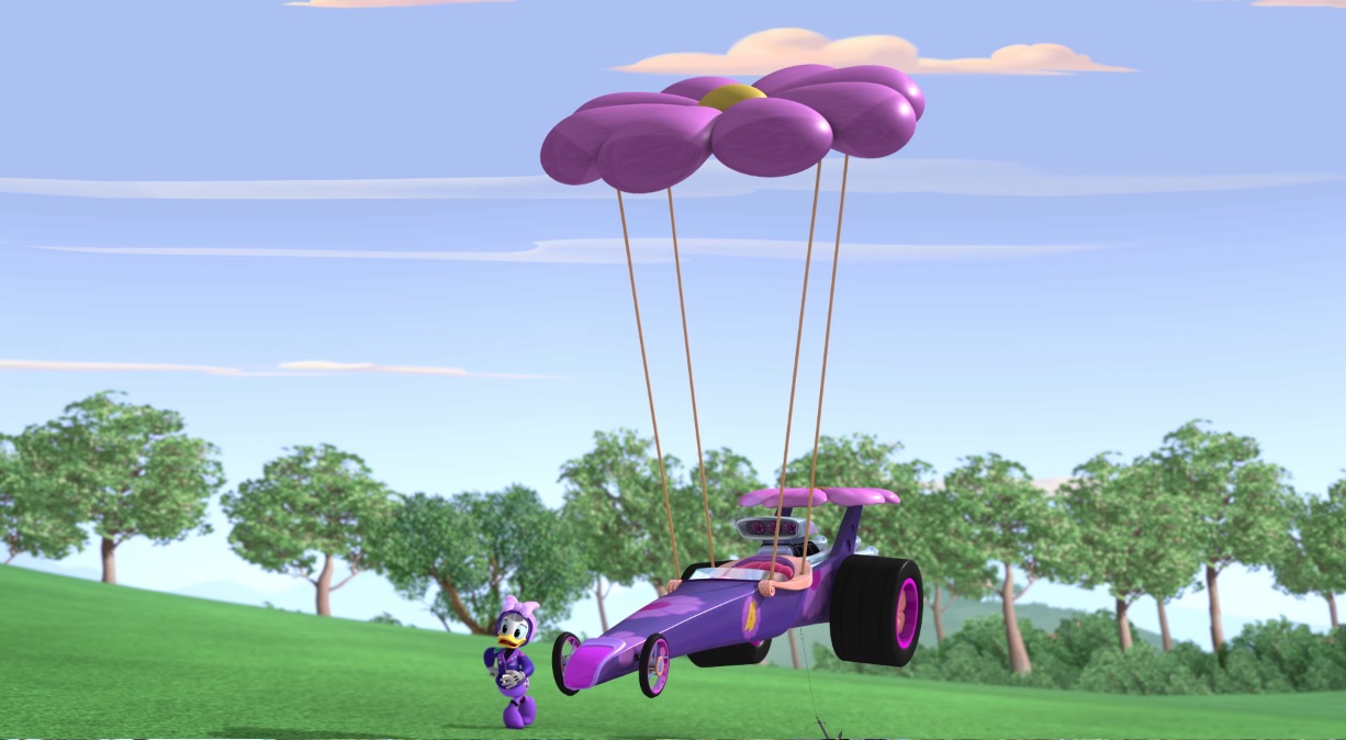 Topolino e gli amici del rally - Mickey and the Roadster Racers - corsa aerea - auto mongolfiera - Paperino