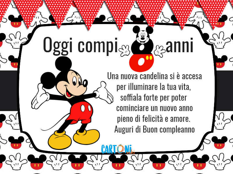 Topolino oggi compi 8 anni