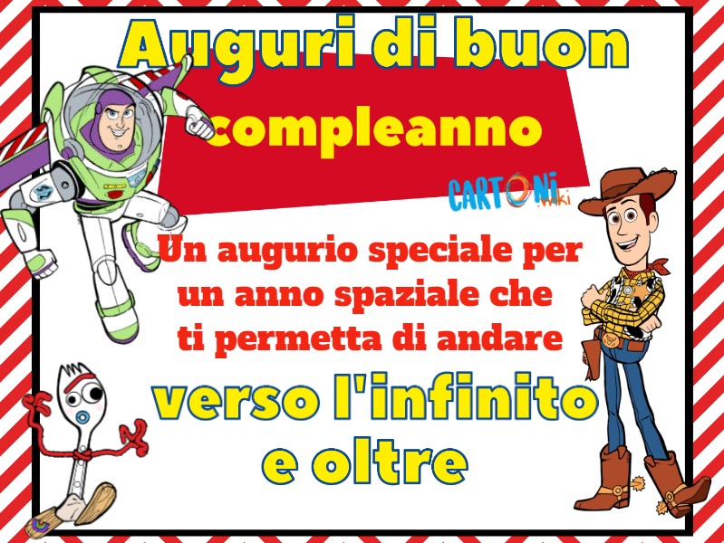 Biglietto di auguri buon compleanno Toy Story 4